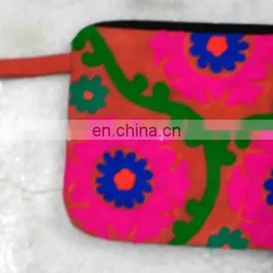2015 Hot Selling High Quality Evening Handmade Sujani Color Full Embroidery Fabric Chains Clutch Bag thumbnail-2
