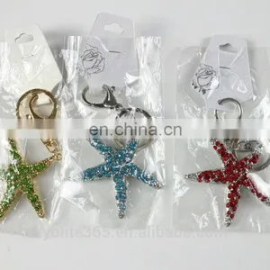 High Good Quality Gifts Metal Key Chain Star Creative Diamond Bag Accessories thumbnail-3