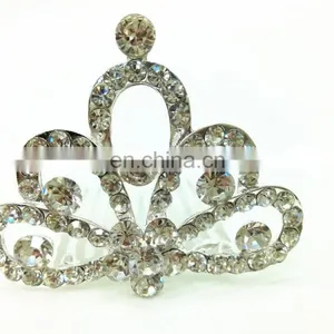 Alloy Crystal Crown Tiaras Wholesale Princess Flower Handmade Bridal Tiaras thumbnail-4