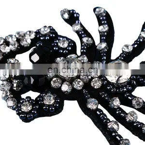 Fashion Beading Crystal Rhinestones Black Scorpion Patches Applique for Garment thumbnail-4
