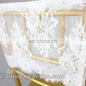 Lace Chair Cap, Chiavari Chair Sash,black and White Wedding Chair Decoration thumbnail-2