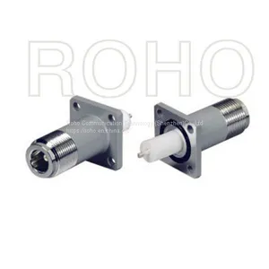 Low Pim 4 Hole Flange RF Coaxial N Connector for Coaxial Cable thumbnail-2