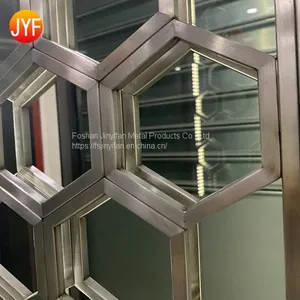 New Design Metal Ceiling Decorative Stainless Steel Metal Folding Screens thumbnail-1