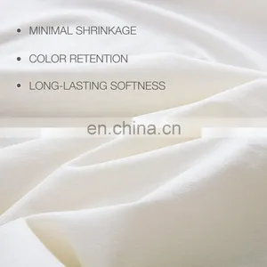 Soft King Size Waterproof Microfiber 200TC Solid Color Hotel Sateen Bed Sheet Set thumbnail-5