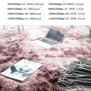 Nordic Fashion Fluffy Non-slip Mixed Dyed Carpet Living Room / Bedroom Center Carpet Black Gray Pink Blue Large Size Hair Rugs thumbnail-4
