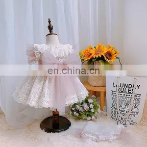 Arrivals Baby Dress Spanish Lolita Set Summer Short Sleeve Dress Clothes Toddler Girl Clothes thumbnail-4