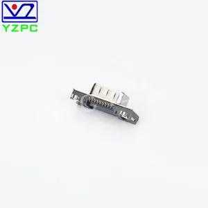 Cheap Mini Connectors 9Male Right Angle Multimedia Connector Assembly Customized Riveted in Black and Gold thumbnail-4