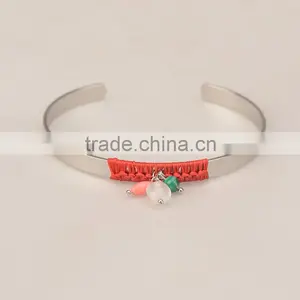 CWB662001 Online Jewelry Handmade Bracelets Fashion Expandable Stainless Steel Wire Bangle With Charm thumbnail-6