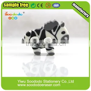 School Office Extruded Animal Shaped Moveable Leg Eraser thumbnail-5
