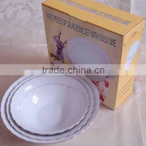 White Ceramic Salad Bowlcheap White Ceramic Bowlpersonalized Salad Bowl thumbnail-1