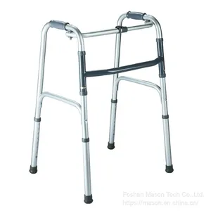 Rollator Walker Adult Single Button Folding Aluminum Walker thumbnail-1