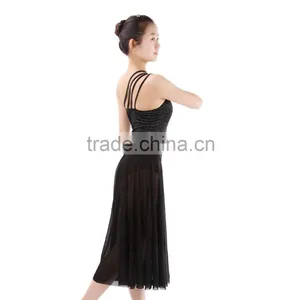 2016 Latest Fashionable Shiny Top Girls Long Latin Dance Performance Dress thumbnail-4