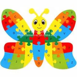 Animal Shaped Wooden Puzzle With Alphabet thumbnail-1
