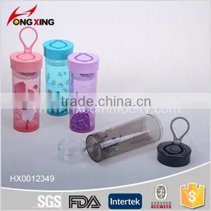 Screw Top Water Bottle 450ml Plastic Tumbler Cup Lid Travel Mug thumbnail-1