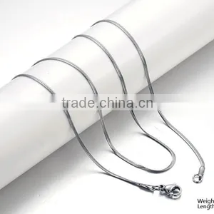 Hotselling 1.5mm Titanium Stainless Steel Flat Snake Chain Luxury Simple Design for Pendant Necklace thumbnail-1