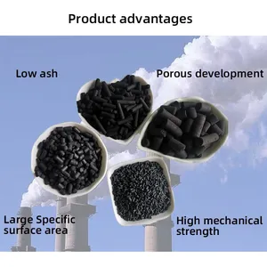 Water Treatment Chemicals Activated Carbon Pellet Industrial Grade Adsorbent Coconut Shell Charcoal Coal Columnar Active Carbon Made in China thumbnail-1