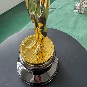 In-Stock Wholesale: High-End, High-Quality Metal Oscar Trophy Replicas—Customizable With Engraved Logos and Text thumbnail-4