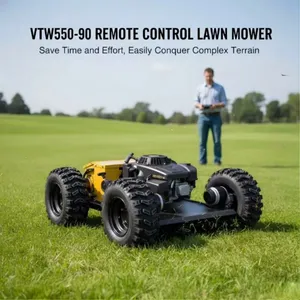 VTW550-90 Remote Controlled Wheel Mower 0-6km/h Speed E-Start 90kg Lightweight RC Grass Cutter for Orchard thumbnail-1