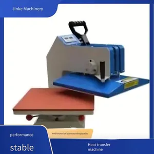Jinke Machinery Sliding-up Hydraulic Double-station Heat Transfer Machine b, Suitable for Mass Production of Brightly-colored Products thumbnail-4
