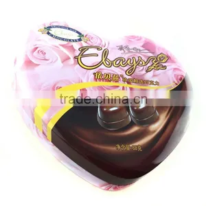 High Quality Gift Tin Cans for Chocolate With Heart Shape thumbnail-2