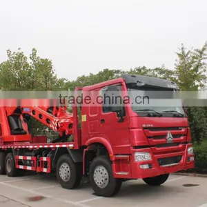 2015 Hot Sale Low Price Howo 8*4 300hp Euro3 30Ton Truck Mounted Crane for Sale Made in China thumbnail-2