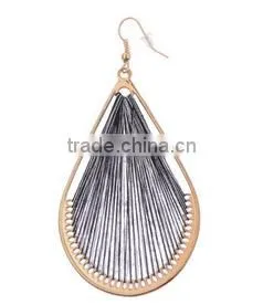 Latest Fashion Beautiful Old Design Alloy Fan Shape Earrings thumbnail-4