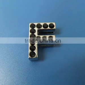18mm Slide Letters With Black Rhinestone thumbnail-5