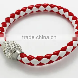 Delta Sigma Theta Leather Red and White Bracelet Jewelry thumbnail-1