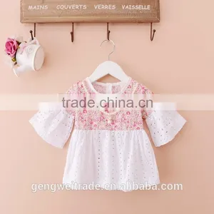 2015 Cute Baby Girl Summer Dress Infant Girls Broken Flower With Pearls Necklace thumbnail-1
