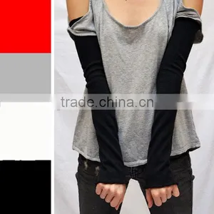 Long Black Gloves Arm Sleeves Arm Covers Halloween Costume thumbnail-1