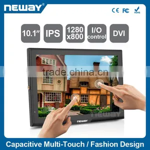 10.1 Inch 1280*800 Resolution 16:9 Ration DC 7-24V Capacitive Touch Monitor thumbnail-1