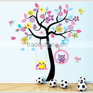 ALFOREVER Colorful Tree Owl Decals,pvc Colorful Owl Sticker thumbnail-3
