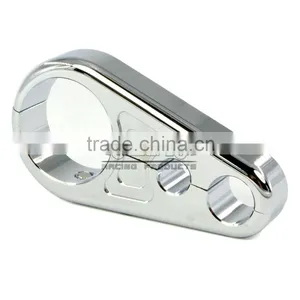 BJ-CC-002 1 Inch Chrome Dual Throttle Clutch Cable Clamp Handlebar For Harley Davidson thumbnail-3