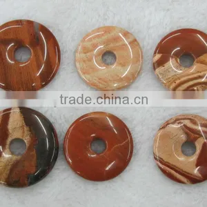 Wholesale 15-50mm Leopard Skin Jasper Donut Gemstone thumbnail-1