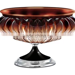 European Lead-free Crystal Glass Plate of Fruit Fruit Tray Fruit Bowl Home Furnishing Creative Fashion Ornaments zx thumbnail-1
