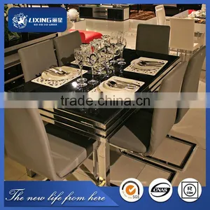 LT827+LY825#fashional Designed Black Dining Table Marble thumbnail-1