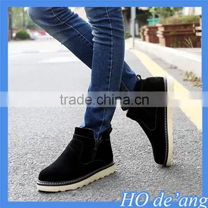 2015 New Fashion Men's Boots Wholesale Male Snow Boots Low Tube Boots Warm Winter Velvet Boots MHo-117 thumbnail-1