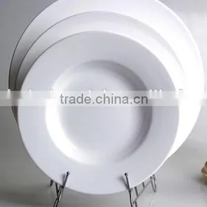 White Color Durable Porcelain Round Flat Plate thumbnail-1