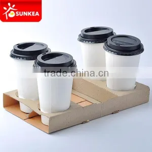 Durable Cardboard Takeaway Coffee Paper Cup Holder thumbnail-3