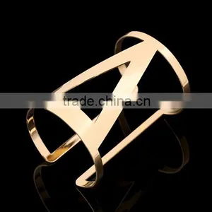 High Quality Fashion Women's Chic Hollow Wide Cuff Bracelet/ thumbnail-3