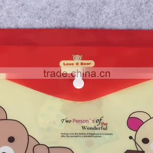 Cartoon Design pp Poly Plastic Snap File Folder a4 Plastic Document Holder File Bagwith Plastic Button thumbnail-3