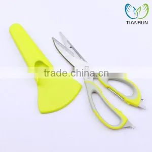 Kitchen Scissors With Magnetic Holder, Stainless Steel, Green Chef Multifunction Heavy Duty Kitchen Shears thumbnail-1