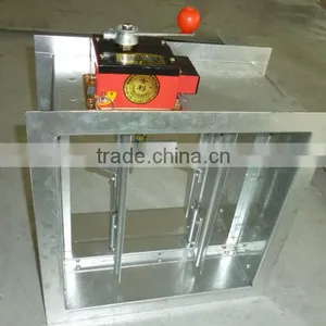 Full-automatic 24V Fire Smoke Proof Damper With Actuator In Ventilation System (Normal Open) thumbnail-1