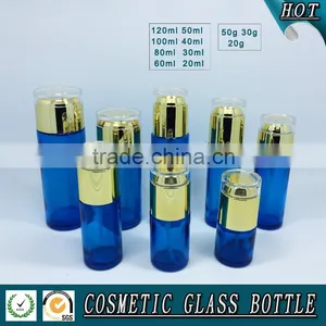Cosmetics Packaging Glass Pump Lotion Bottle and Glass Cosmetic Jars thumbnail-2