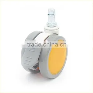 China Popular 65mm Yellow Nylon 360 Swivel Medical Caster thumbnail-1