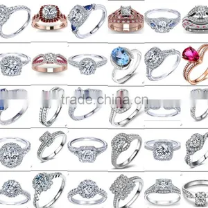 AAA Cubic Zirconia Black Plated Brass/925 Silver Finger Ring for Christmas thumbnail-6