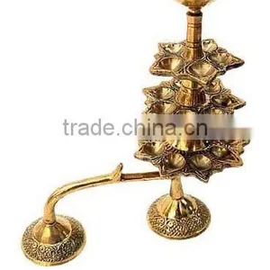 Oil Lamp, Metal Oil Lamp for Prayer, Wedding Oil Lamp thumbnail-1