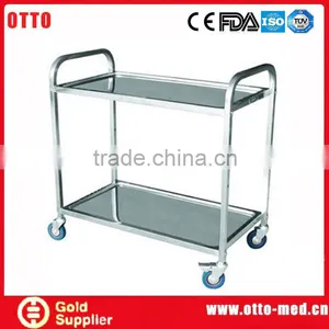 2 Layers Stainless Steel Food Trolley thumbnail-1