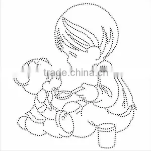 DIY Iron on Rhinestones Transfer, Hot Fix Motif thumbnail-1