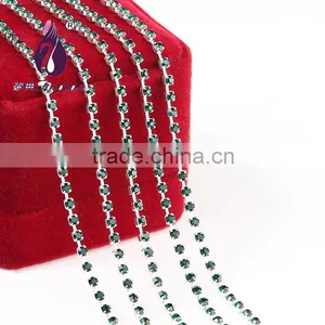 Ss10 2.7-2.8mm Silver Single Row Rhinestone Cup Chain for Bags,Shoes,Garment Decoration thumbnail-6
